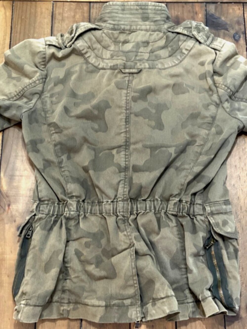 7 For All Mankind Camo Utility Jacket Medium Camouflage Military Field Coat - Picture 3 of 10